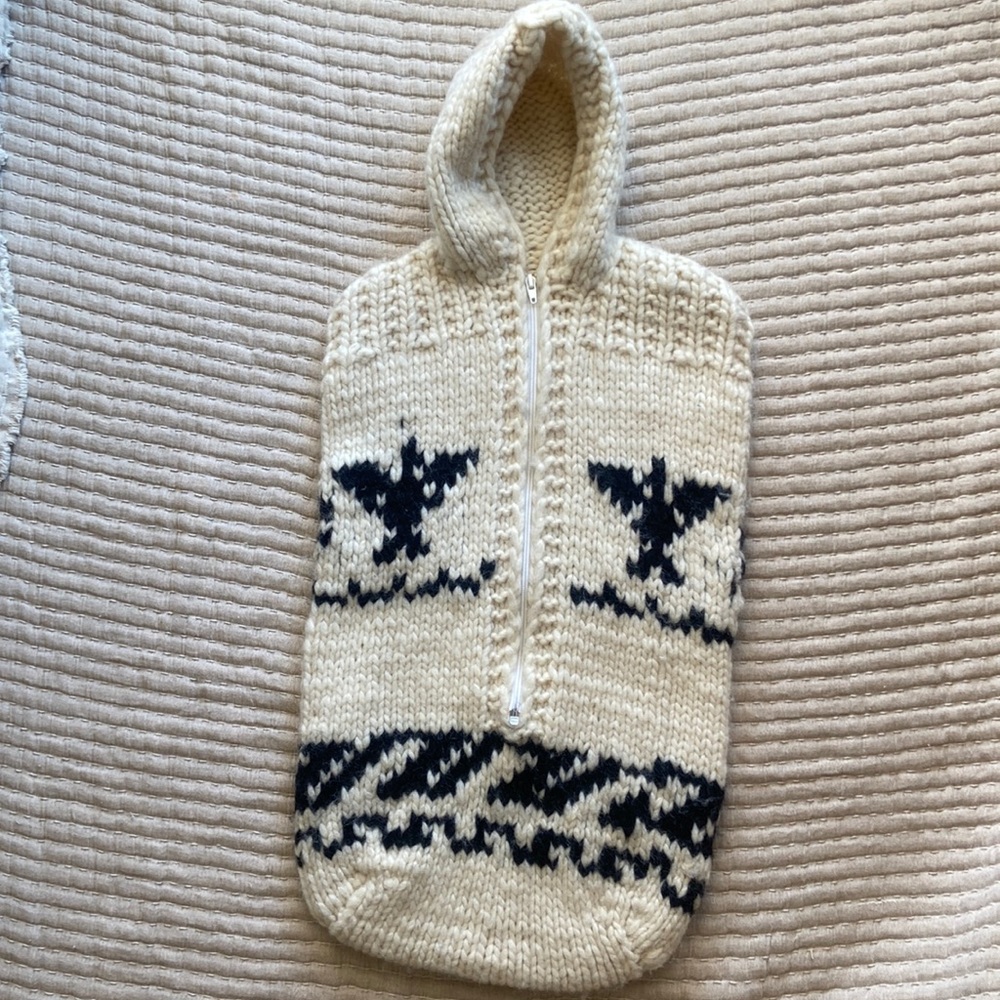 Wool Cowichan Baby Bunting Bag